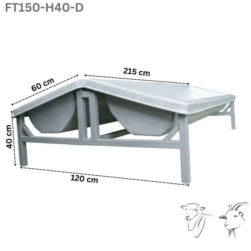 Farmex Trough 150 Liter for Sheep Double Farmex Trough 150 Liter for Sheep Double