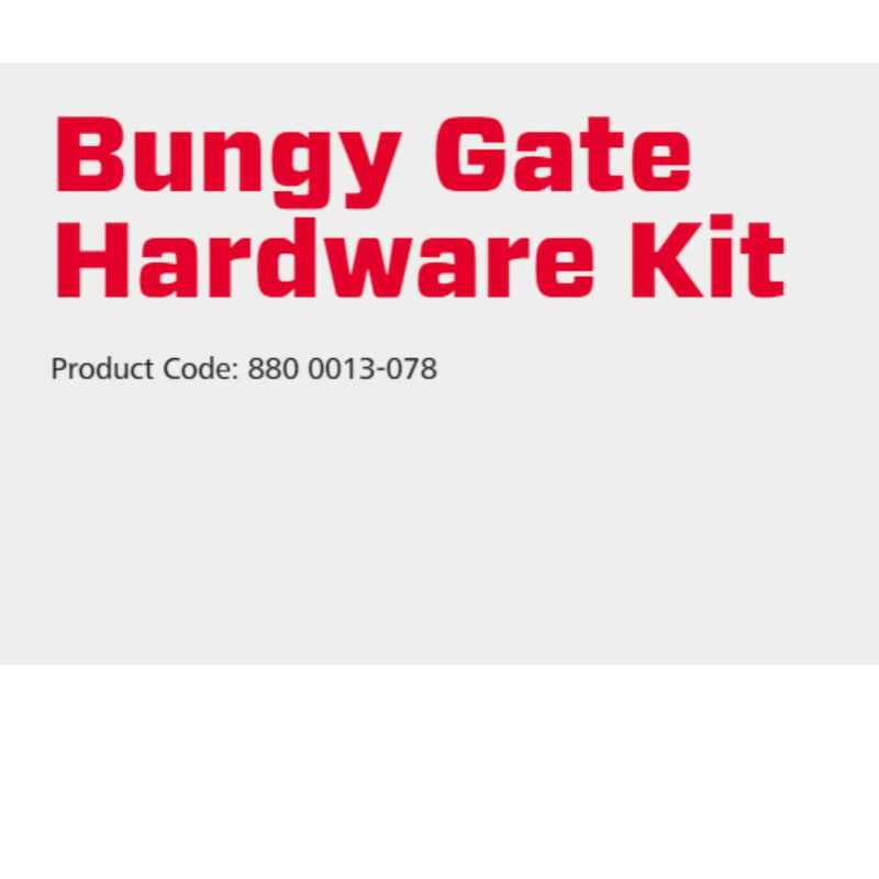 Speedrite Bungy Gate Hardware Kit Speedrite Bungy Gate Hardware Kit