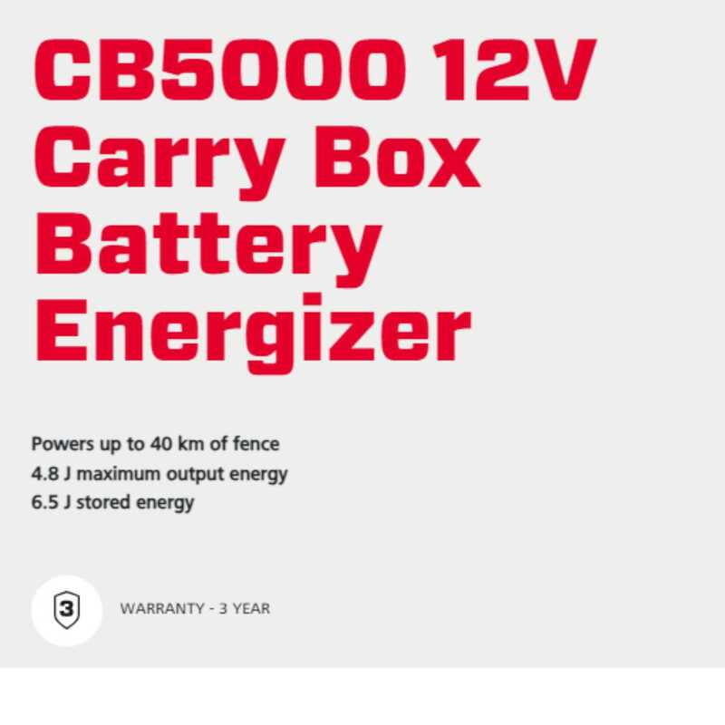 Battery Energizer Carry Box CB5000 Battery Energizer Carry Box CB5000