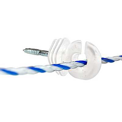 Speedrite Wood Post Jumbo Ring Insulator - White 25 Pcs