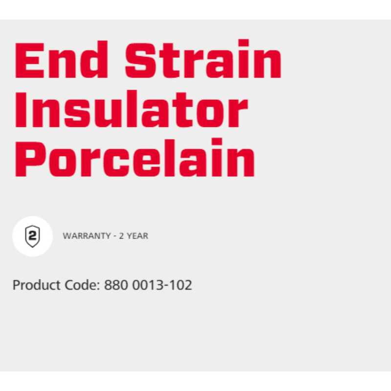 Speedrite End Strain Insulator Porcelain - 10 Pcs Speedrite End Strain Insulator Porcelain - 10 Pcs