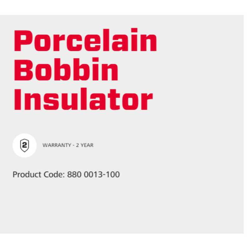 Speedrite Porcelain Bobbin Insulator- 10 Pcs Speedrite Porcelain Bobbin Insulator- 10 Pcs