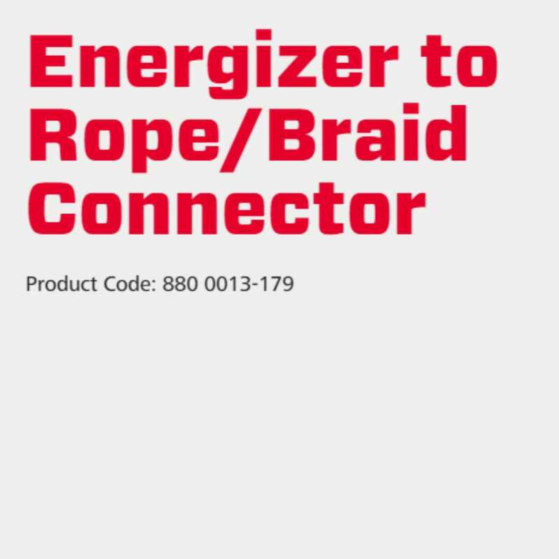 Speedrite Energizer to Rope/Braid Connector Speedrite Energizer to Rope/Braid Connector