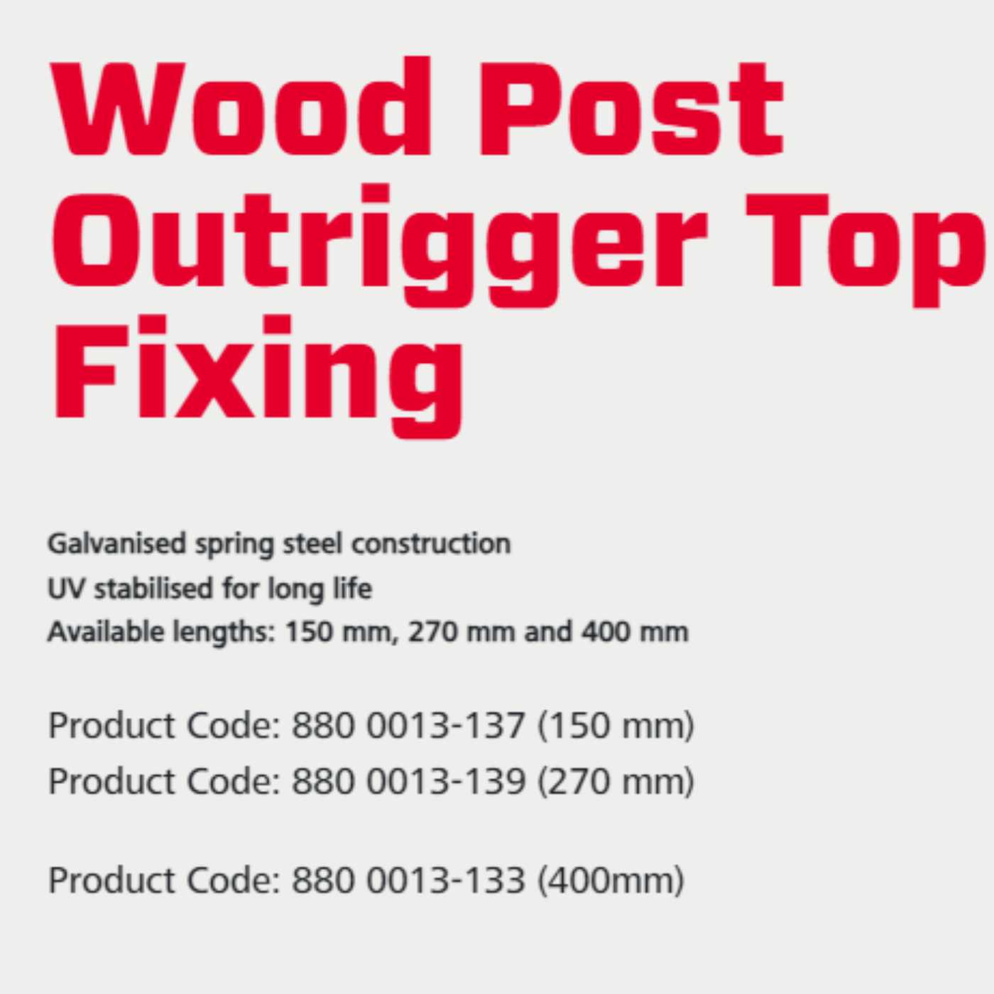 Speedrite Wood Post Outrigger Top Fixing- 5 Pcs
